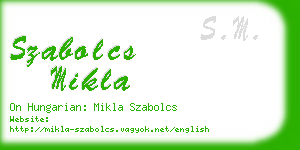 szabolcs mikla business card